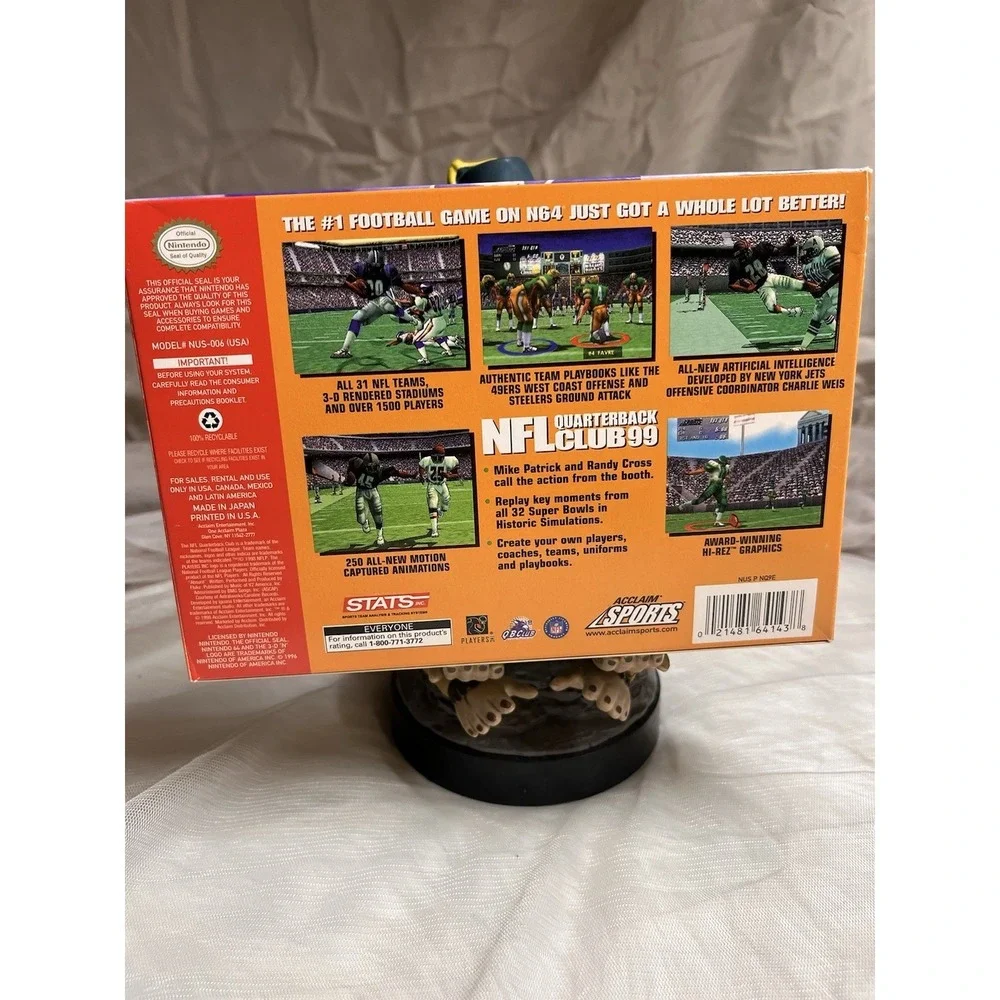 NFL Quarterback Club 99 (Nintendo 64 | N64) CIB 100% Complete w/ Manual & Poster